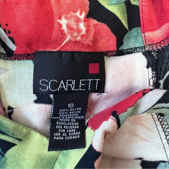 Vintage 90’s Y2K Tropical Floral Hawaiian Rose Button Front Open Back Maxi Dress - Picture 9 of 10